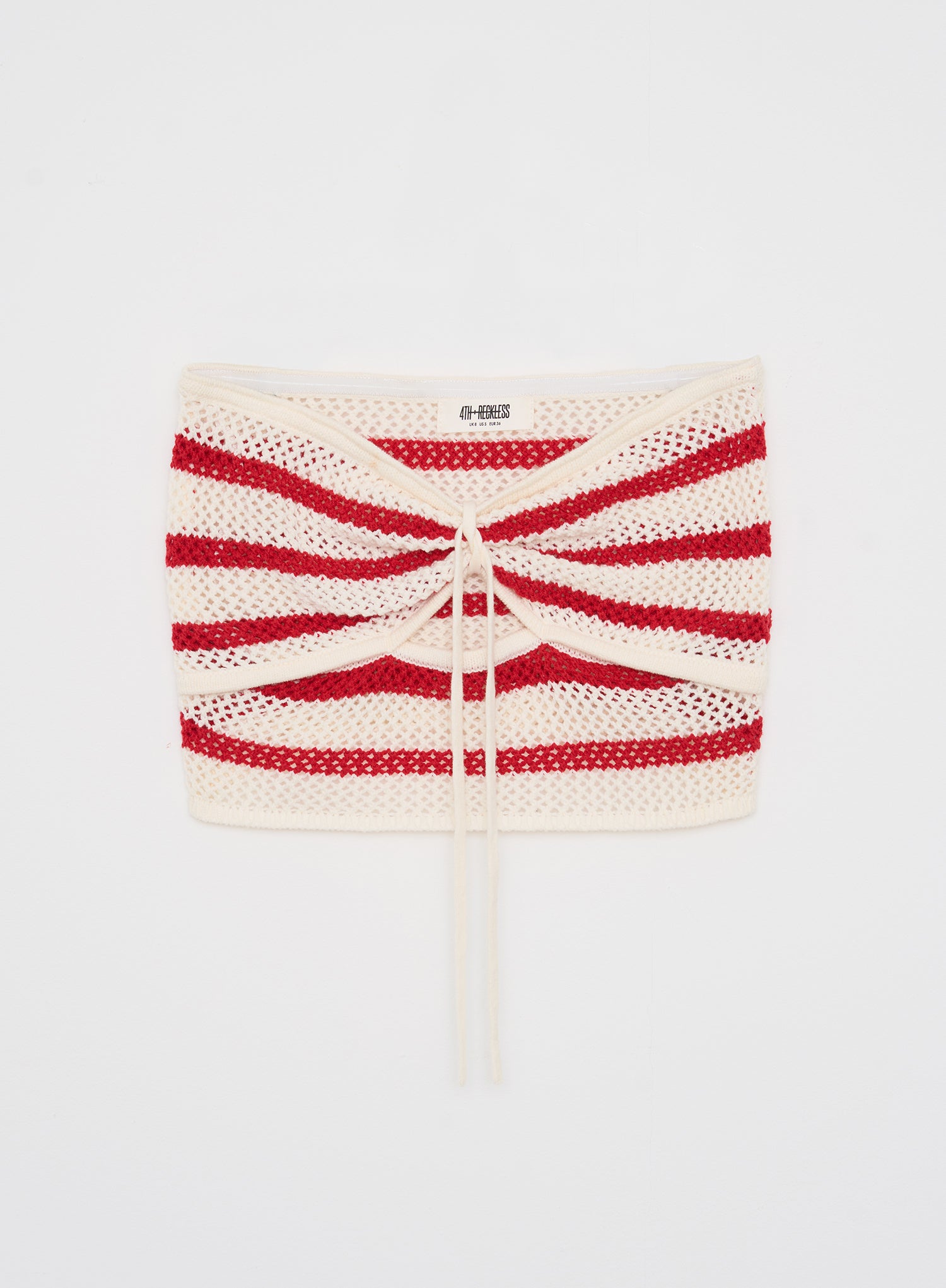 Red And White Stripe Knitted Top
